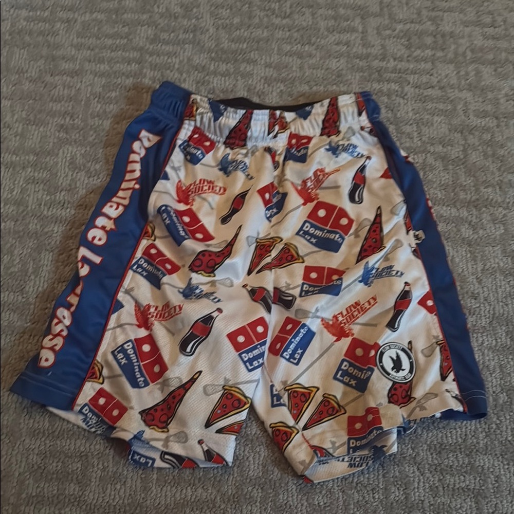 Flow Society Kids Pizza Print Shorts - Blue and White
